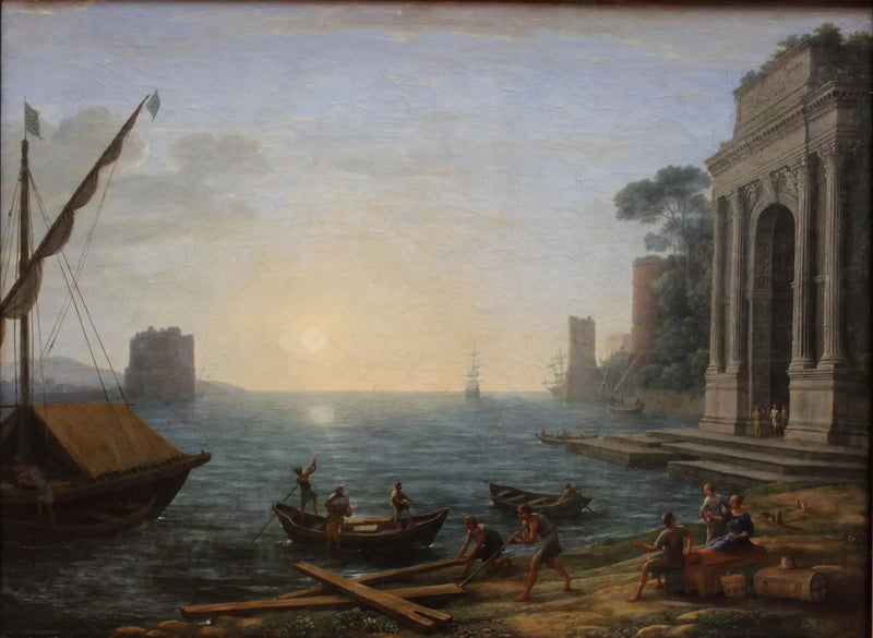 Un port marittimo all'alba - Claude Lorrain