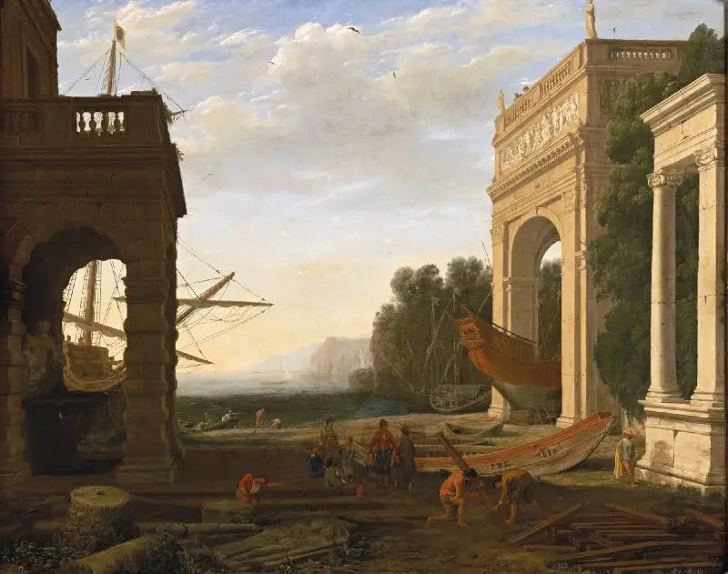 Un port marittimo mediterraneo, con navi - Claude Lorrain