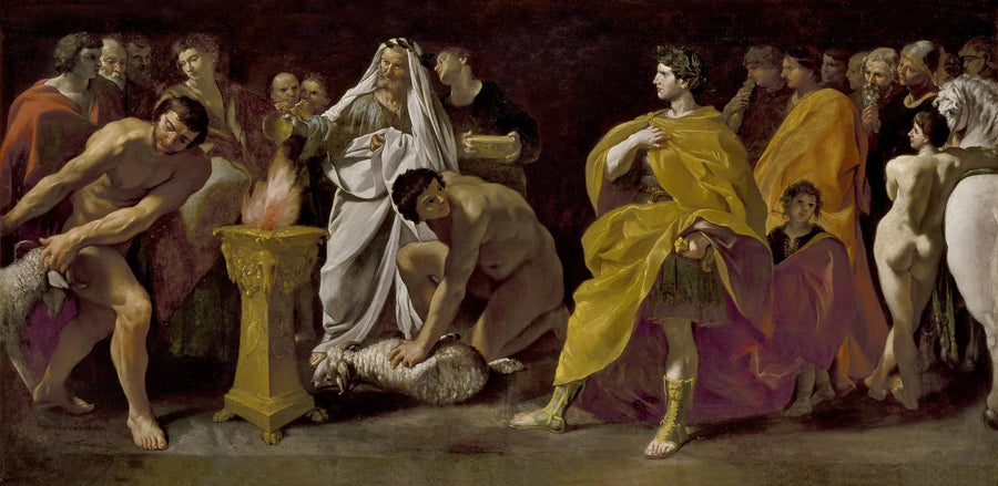 Un sacerdote sacrificando per un imperatore romano - Giovanni Lanfranco