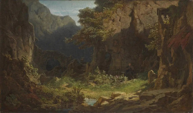 Un reclus suonando il violino - Carl Spitzweg