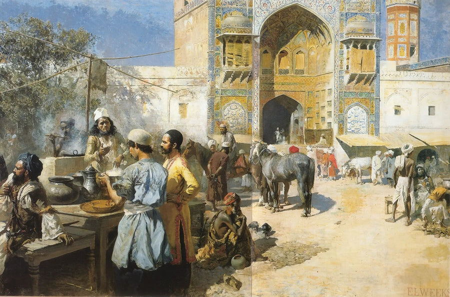 Un ristorante all'aperto, Lahore - Edwin Lord Weeks
