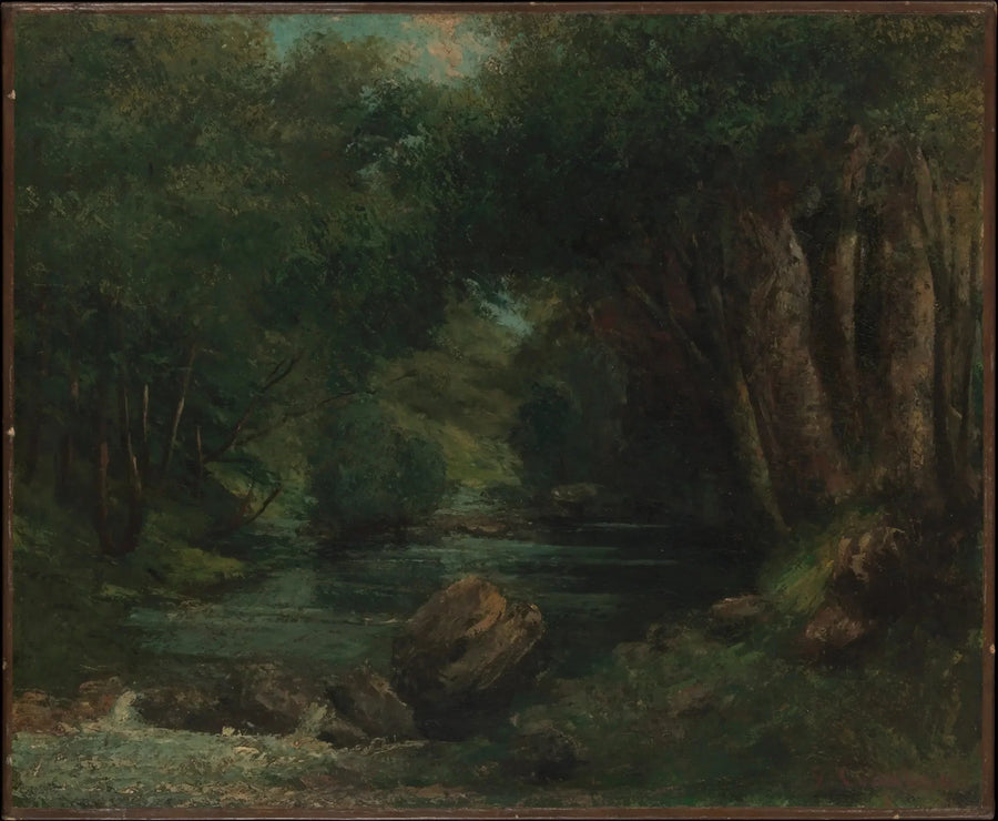 Un ruisseau dans la foresta - Gustave Courbet