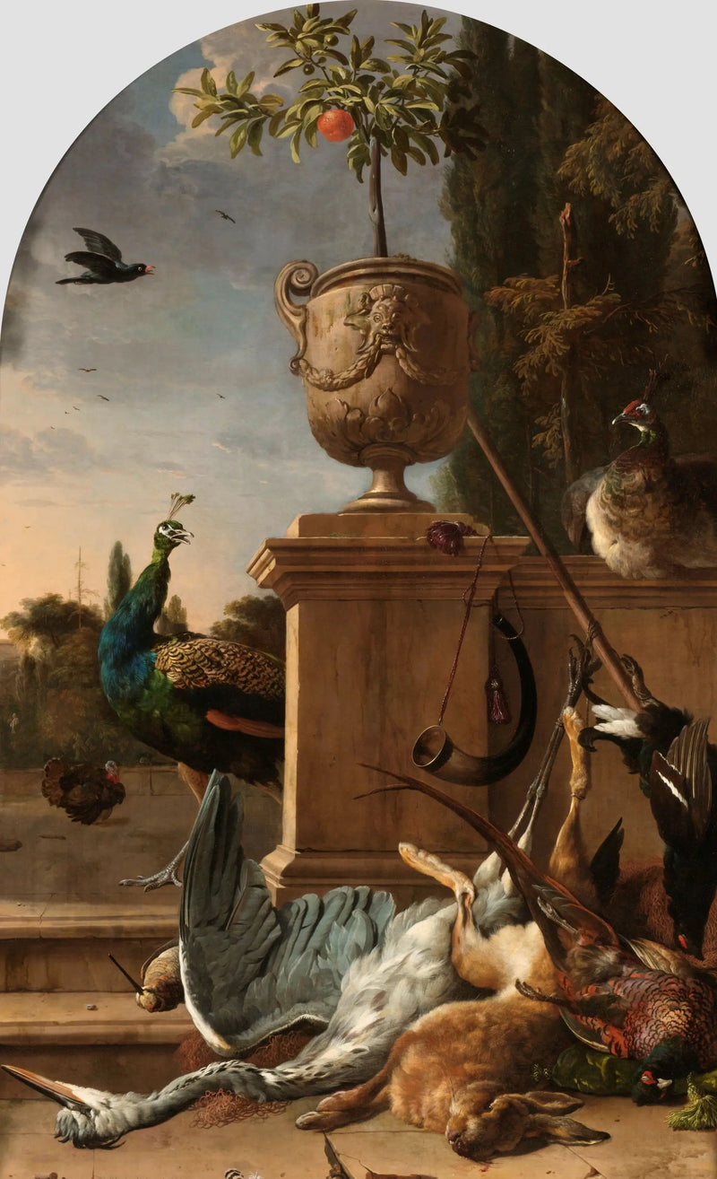 Un sac de cacciatore su una terrazza - Melchior de Hondecoeter