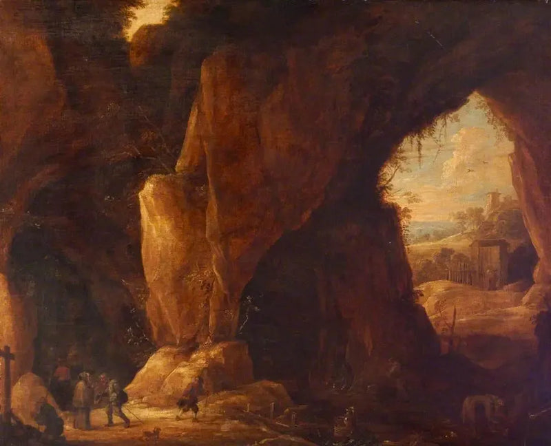 Un santuario in una grotta - David Teniers il Giovane