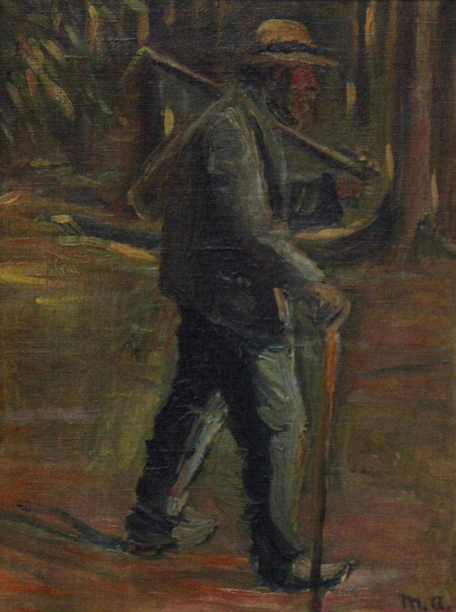 Un lavoratore forestale a piedi. - Michael Peter Ancher