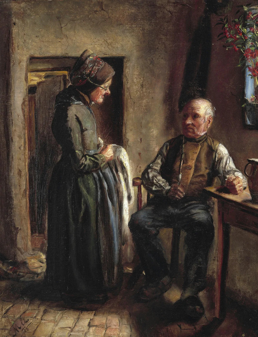 Una vecchia coppia. -Michael Peter Ancher