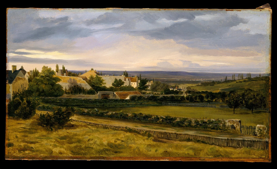 Un villaggio in una valle - Théodore Rousseau
