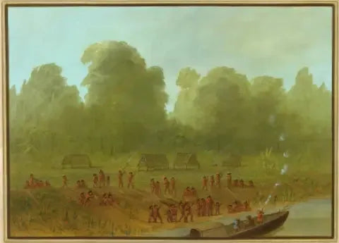 Un villaggio dei Mayoruna - George Catlin