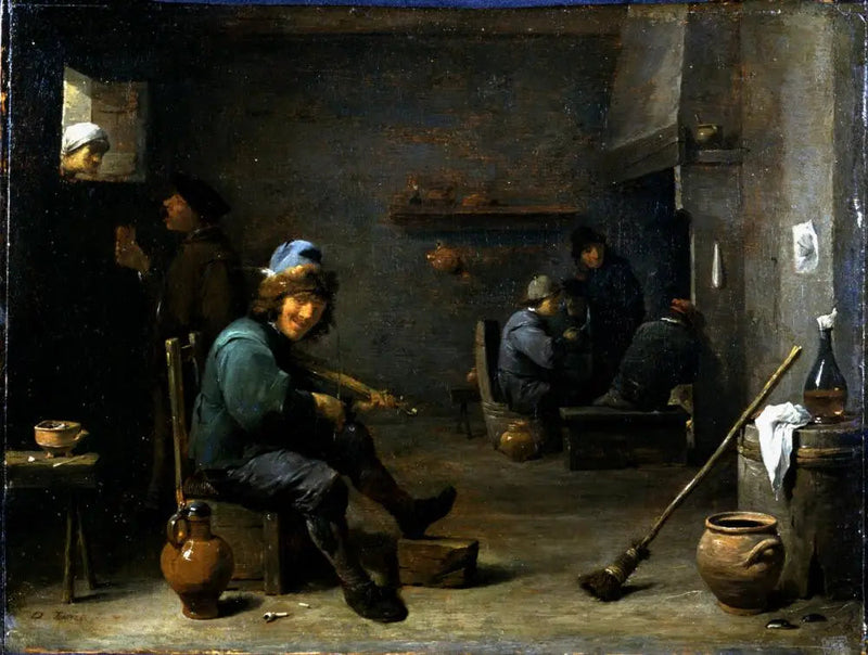 Un violonista in una taverna - David Teniers il Giovane