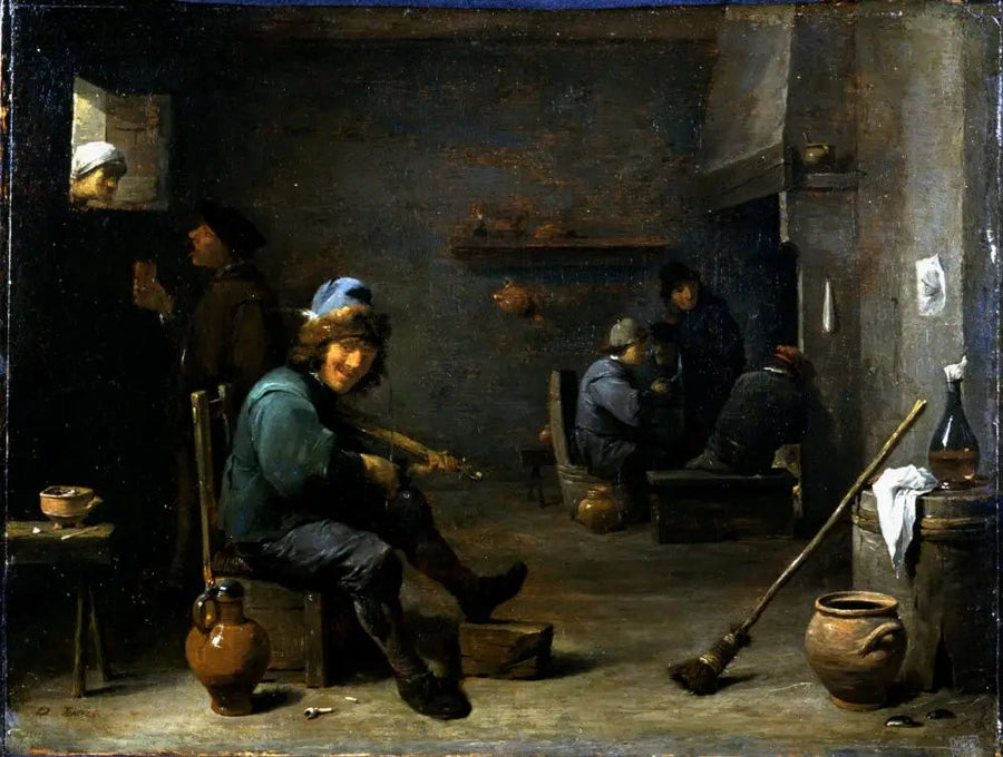 Un violonista in una taverna - David Teniers il Giovane