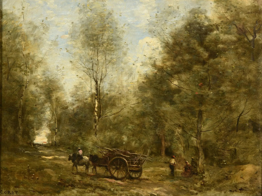 Una strada nei boschi di Wagnonville - Jean-Baptiste Camille Corot