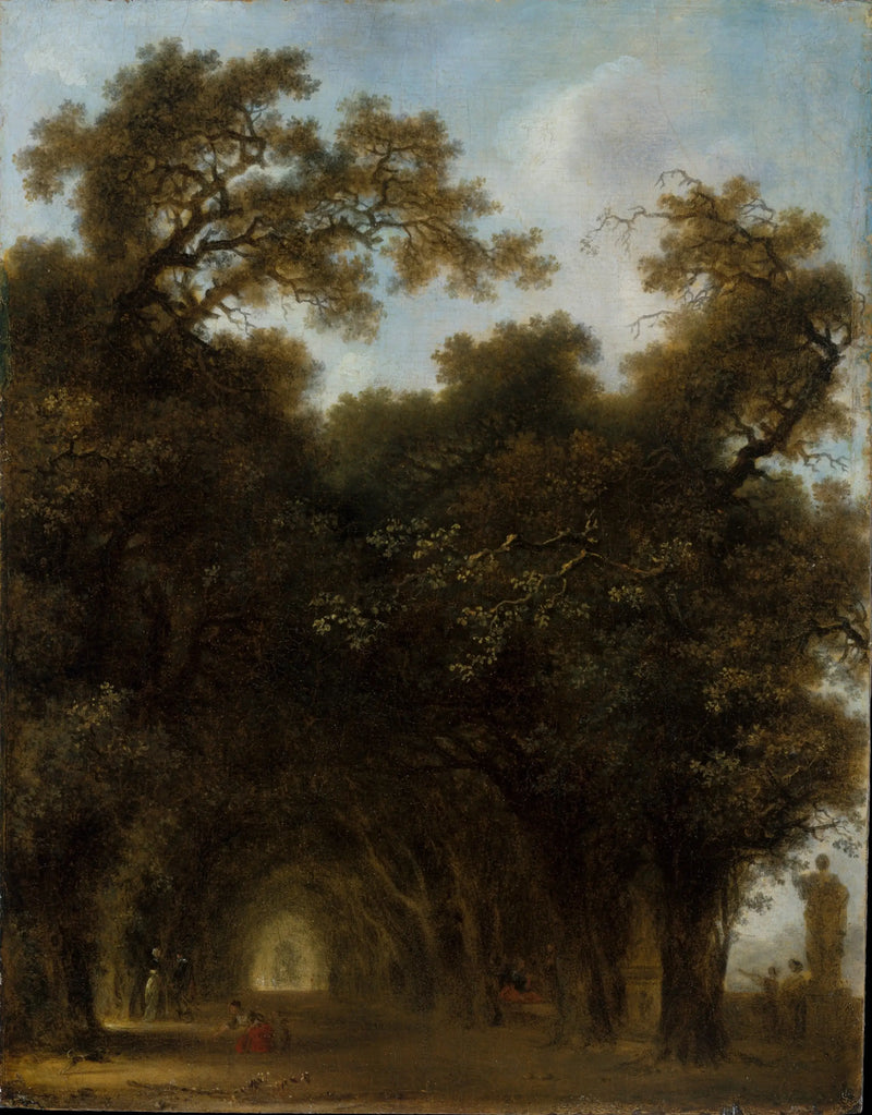Una strada alberata - Jean-Honoré Fragonard