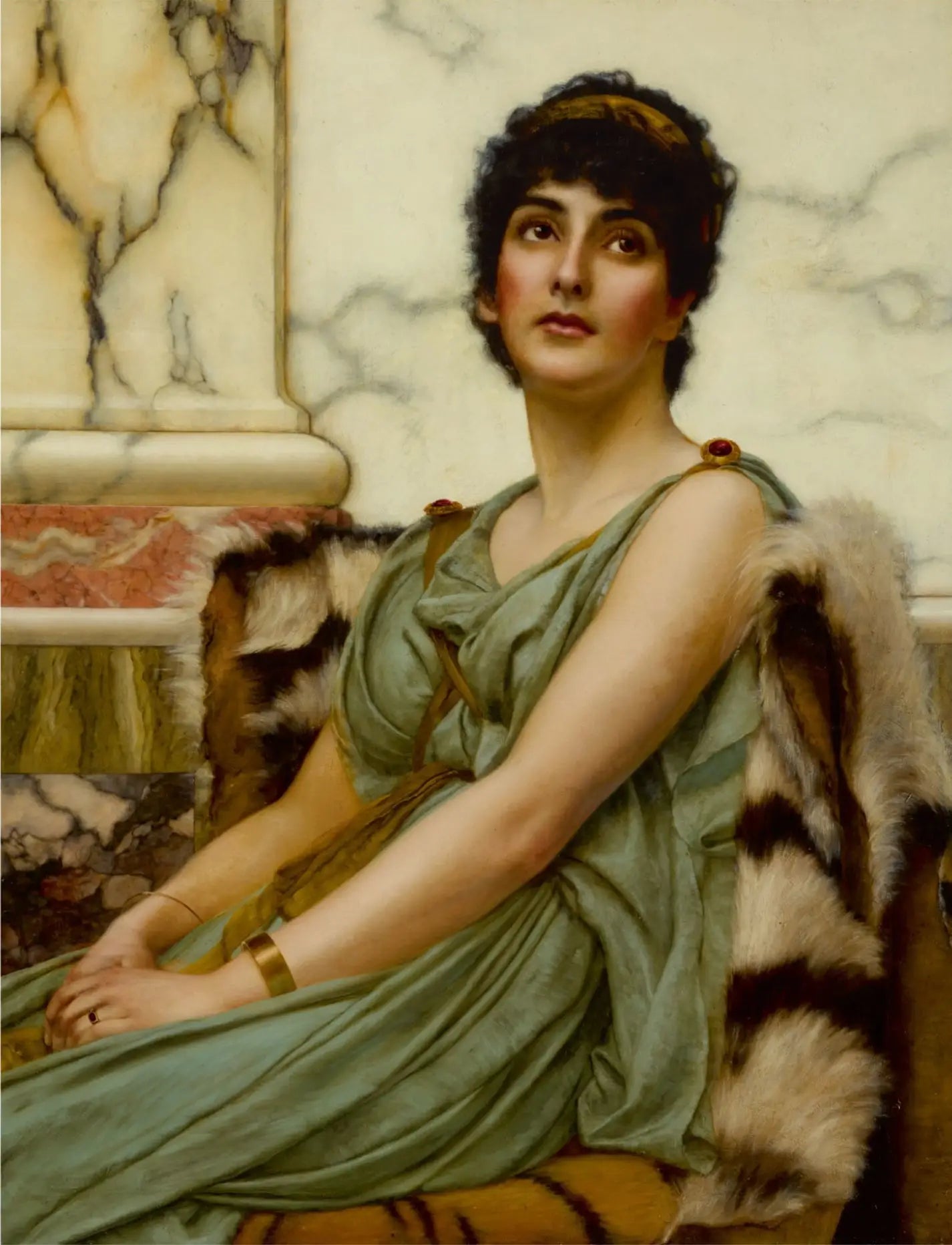 Une beauté classique - John William Godward image 1 reproduction d’œuvre d’art à l’huile