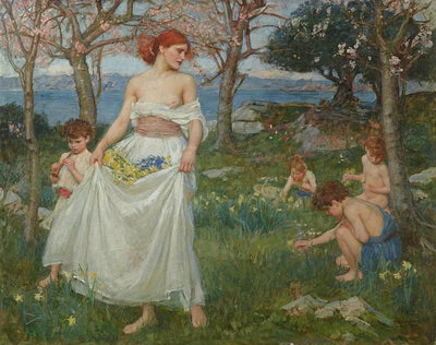 Reproduction du tableau « Une chanson du printemps - John William Waterhouse » par Alpha Reproduction en peinture à l’huile