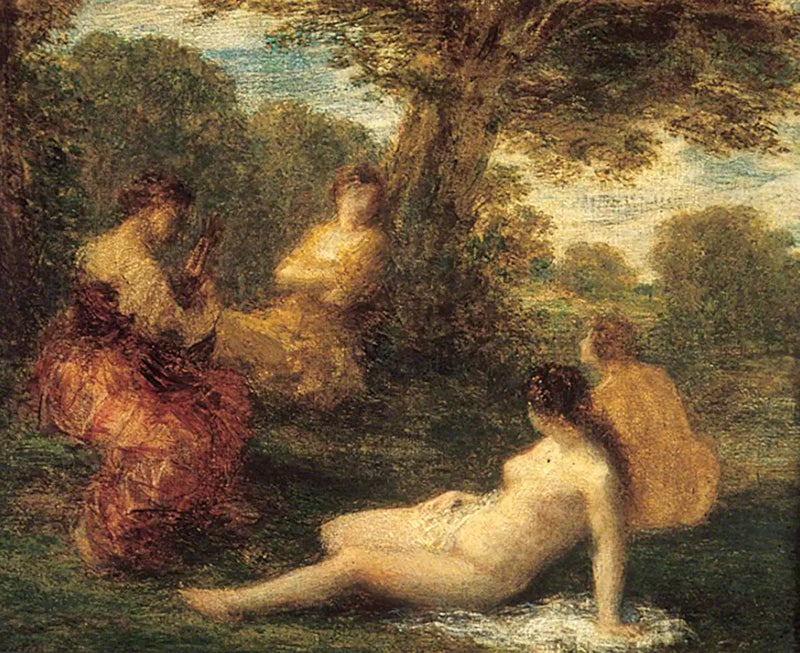 Una conservazione disinvolta (La chiacchierata) - Henri Fantin-Latour