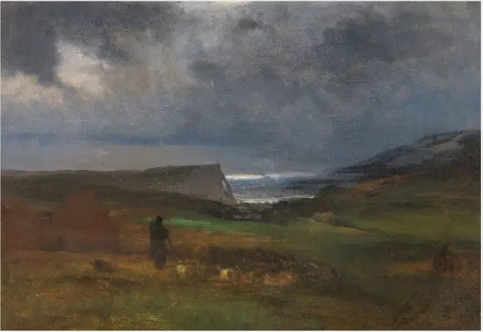 Una costa, la sera - George Inness