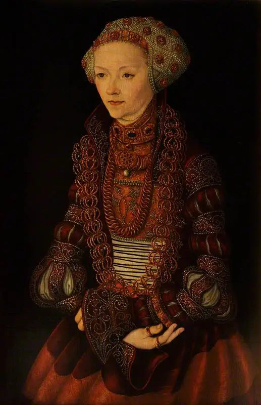 Una donna sconosciuta, un tempo chiamata Sibilla di Clèves, moglie di Jean Federico di Sassonia - Lucas Cranach il Vecchio