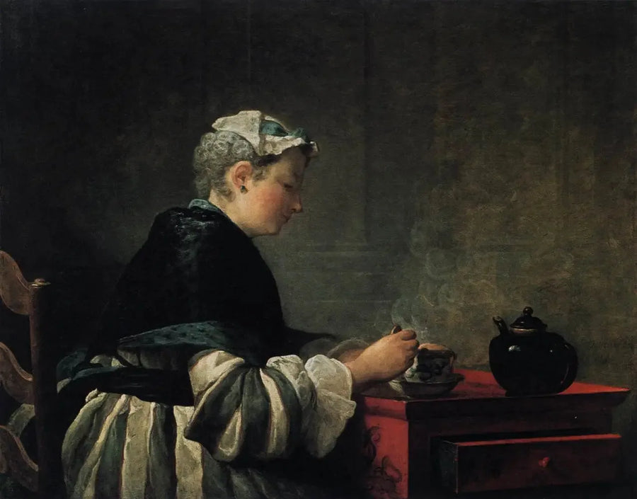 Una donna che prende il tè - Jean Siméon Chardin