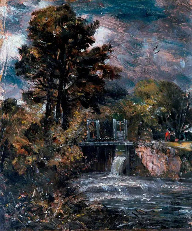 Une écluse (peut-être sur la Stour) - John Constable - Alpha Reproduction