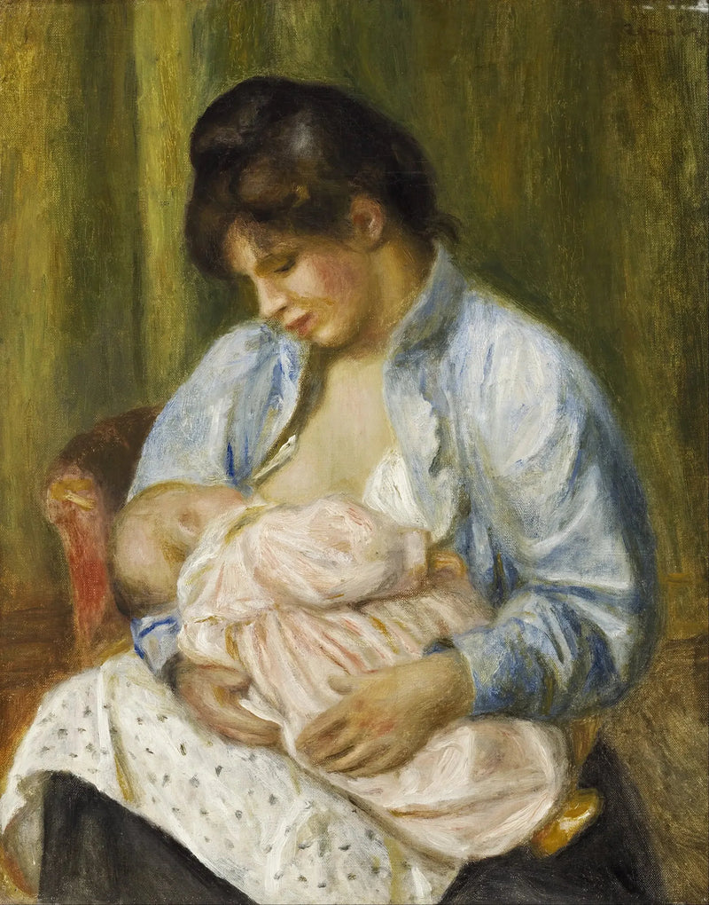 Una donna che allatta un bambino - Pierre-Auguste Renoir