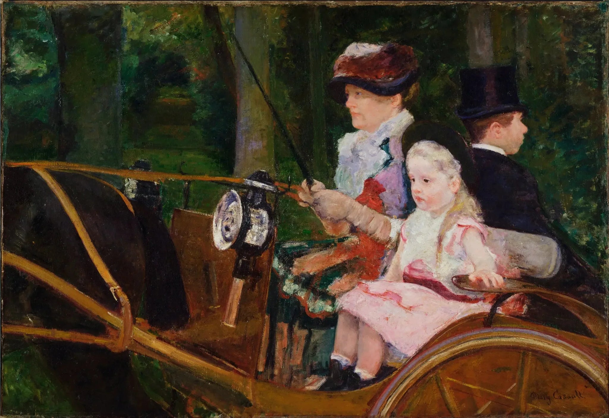 Une femme et une fille au volant - Mary Cassatt image 1 reproduction réalisée par Alpha Reproduction