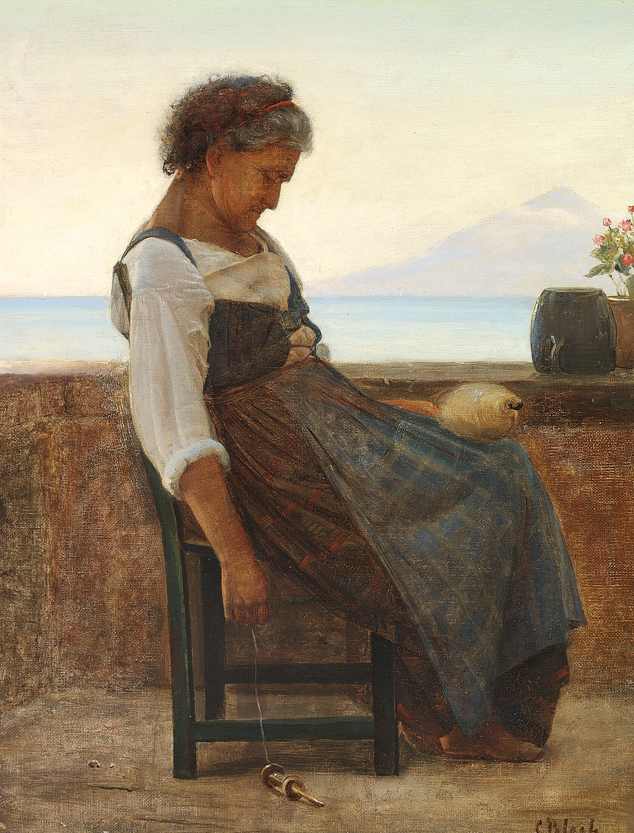 Une femme italiana fa un pisolino. - Carl Heinrich Bloch