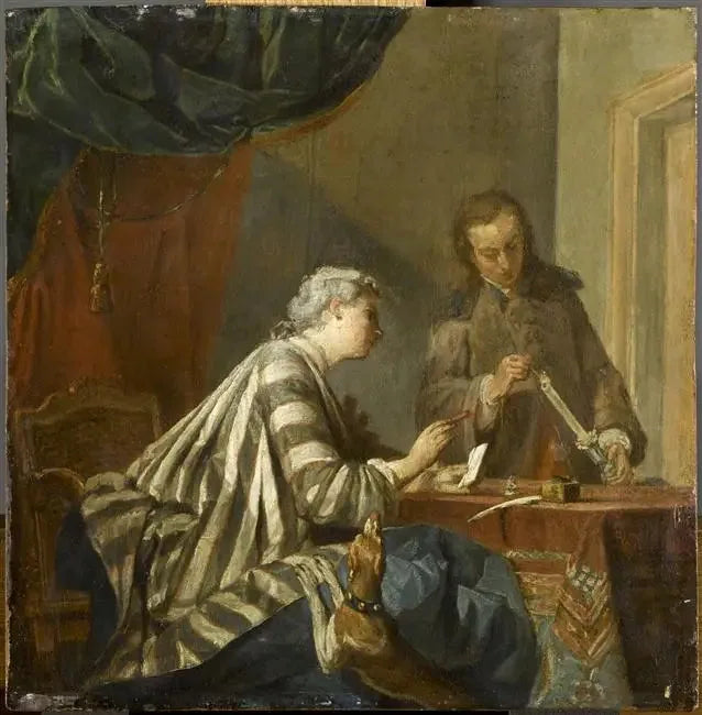 Una donna occupata ad acquistare una lettera - Jean Siméon Chardin
