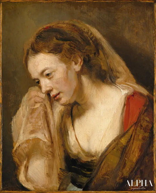 Une femme qui pleure - Rembrandt van Rijn - Reproductions de tableaux et peintures haut de gamme