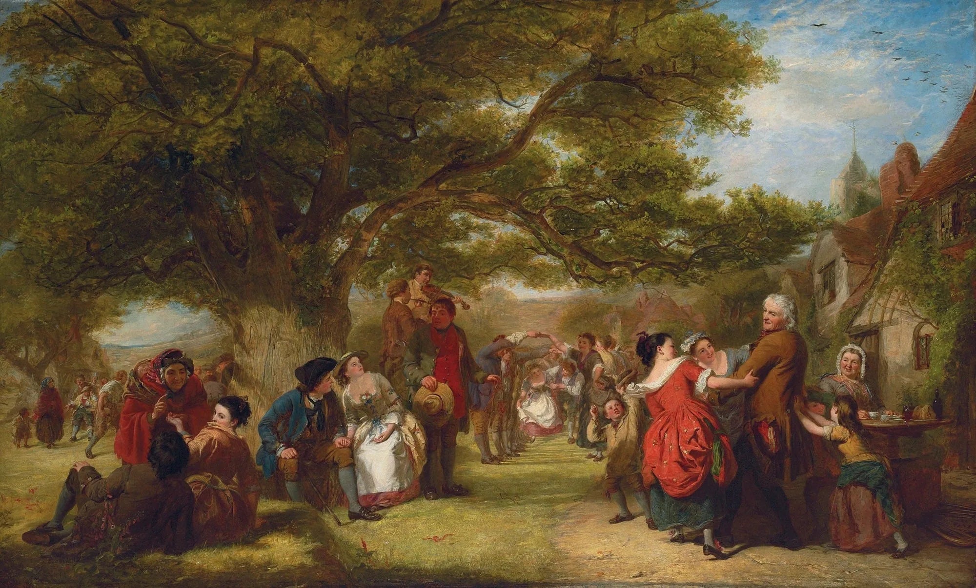 Une fête anglaise il y a cent ans - William Powell Frith image 1 reproduction artisanale de tableau