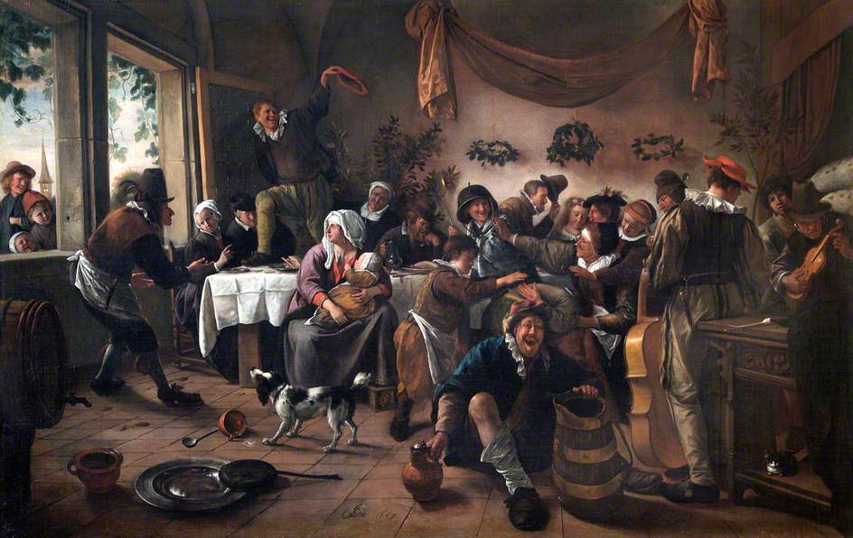 Une fête de mariage - Jan Steen image 1 reproduction artisanale de tableau