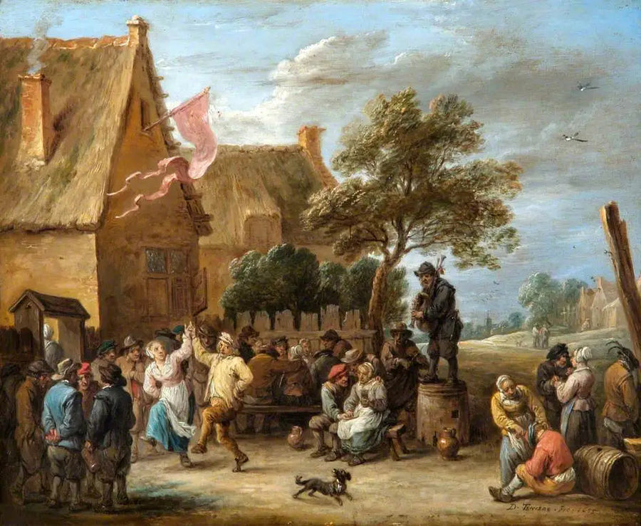 Una festa di paese il giorno di San Giorgio - David Teniers il Giovane