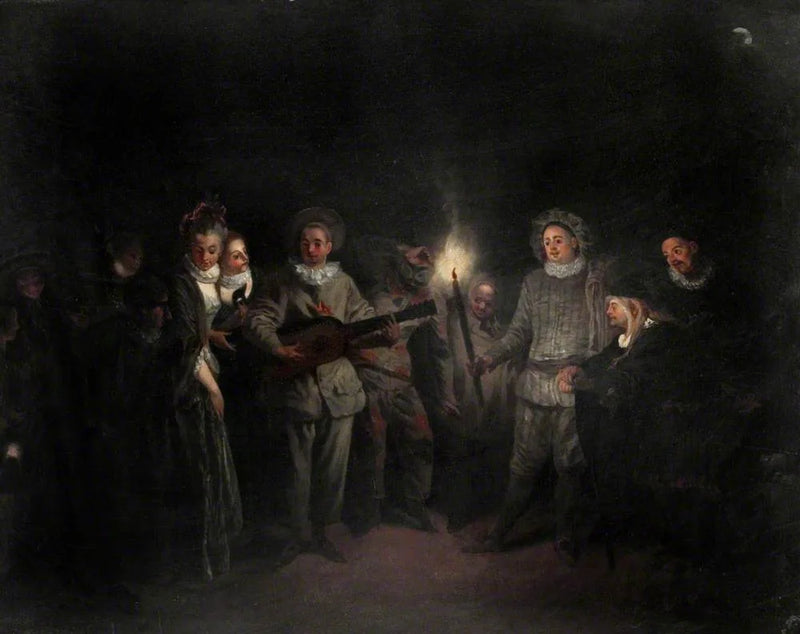 Una festa musicale (L'amore al teatro italiano) - Antoine Watteau
