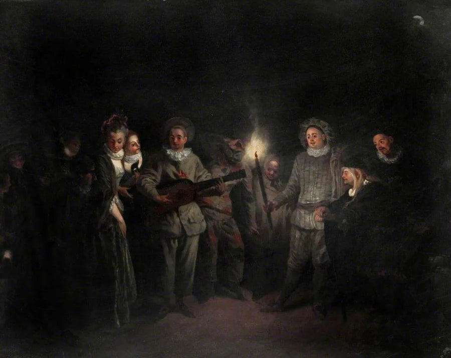Una festa musicale (L'amore al teatro italiano) - Antoine Watteau