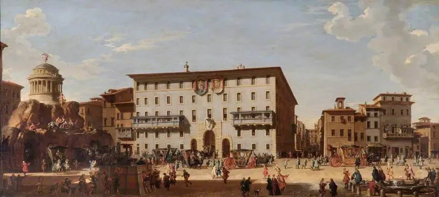 Una festa sulla Piazza di Spagna, Roma, 1727 - Giovanni Paolo Panini