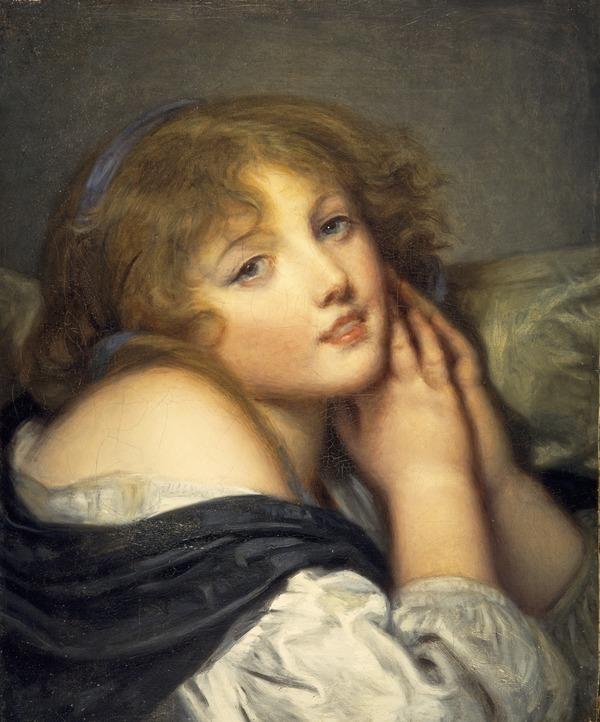 Una ragazza con le mani giunte - Jean-Baptiste Greuze