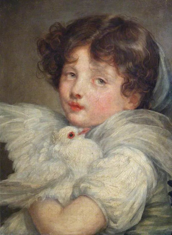 Una ragazza con una colomba - Jean-Baptiste Greuze
