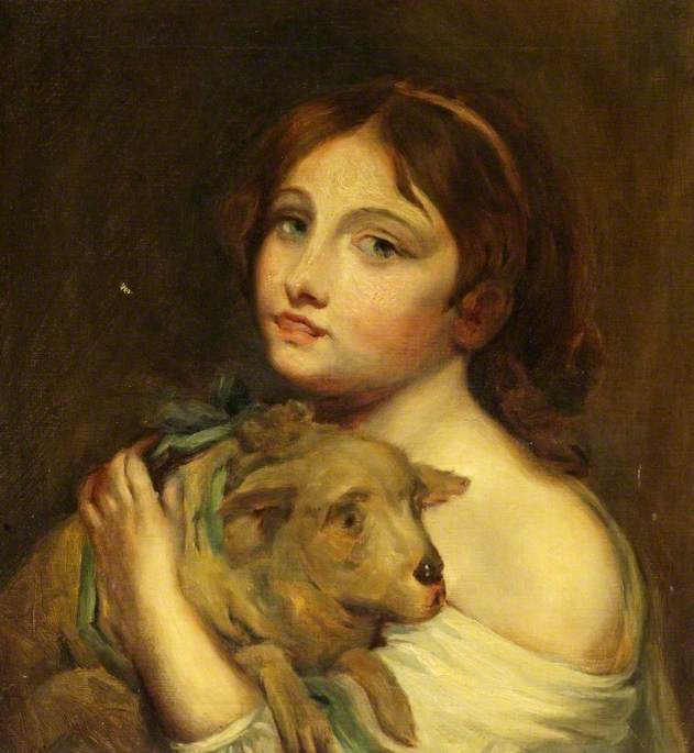 Una ragazza con un agnello - Jean-Baptiste Greuze