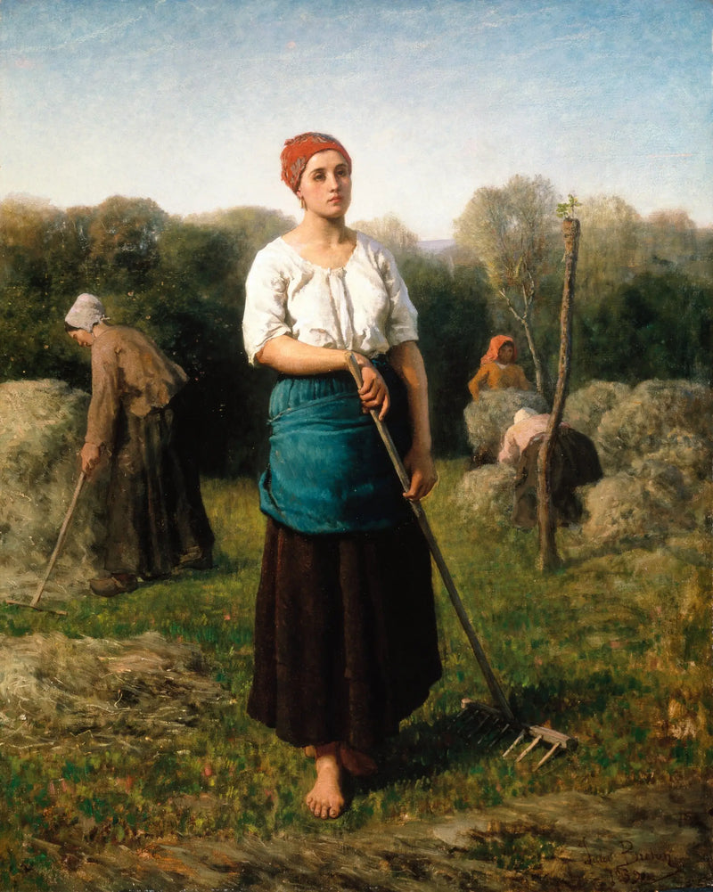 Una ragazza con un rastrello - Jules Breton