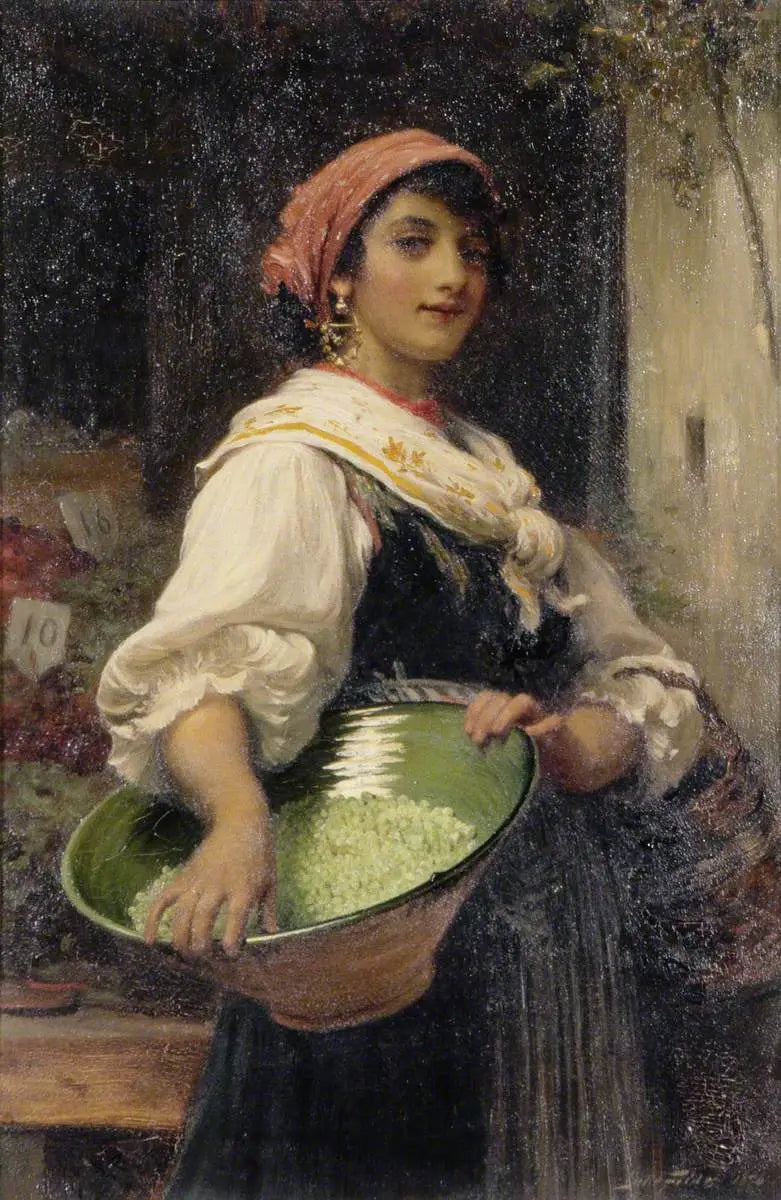 Una ragazza del mercato veneziano - Luke Fildes