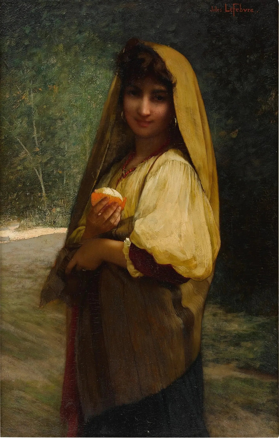 Una ragazza italiana con un'arancia - Jules Lefebvre