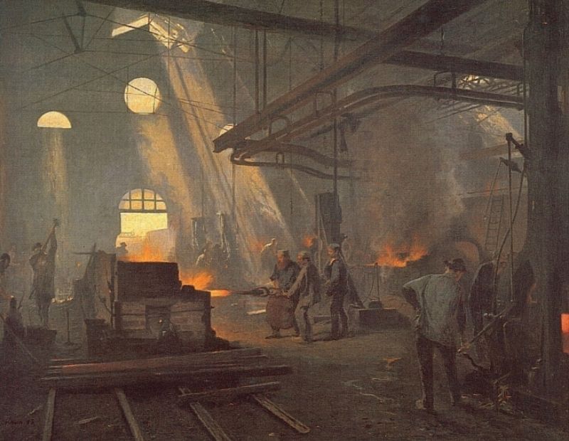 Une forge - Fernand Cormon image 1 reproduction artisanale de tableau