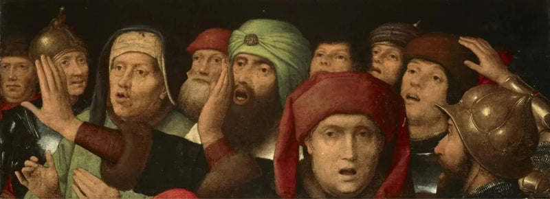 Una folla beffarda : frammento di una beffa di Cristo - Hans Memling