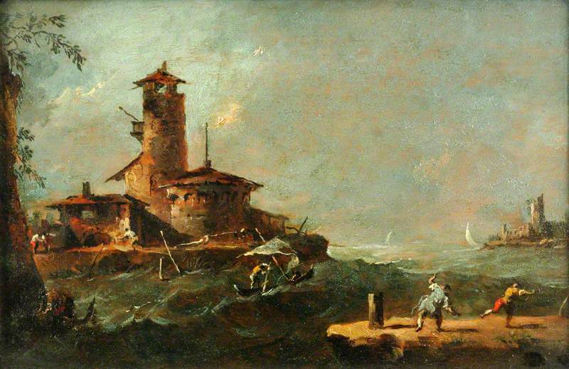 Un'isola nel lagone - Francesco Guardi