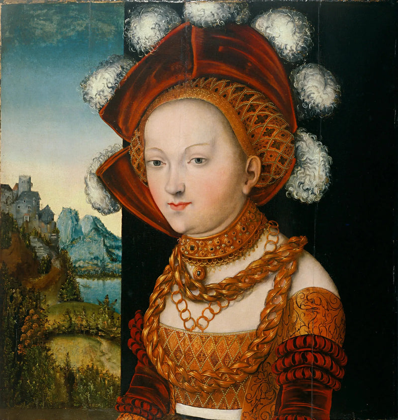 Una giovane donna ben vestita / Ritratto di una giovane donna - Lucas Cranach il Vecchio