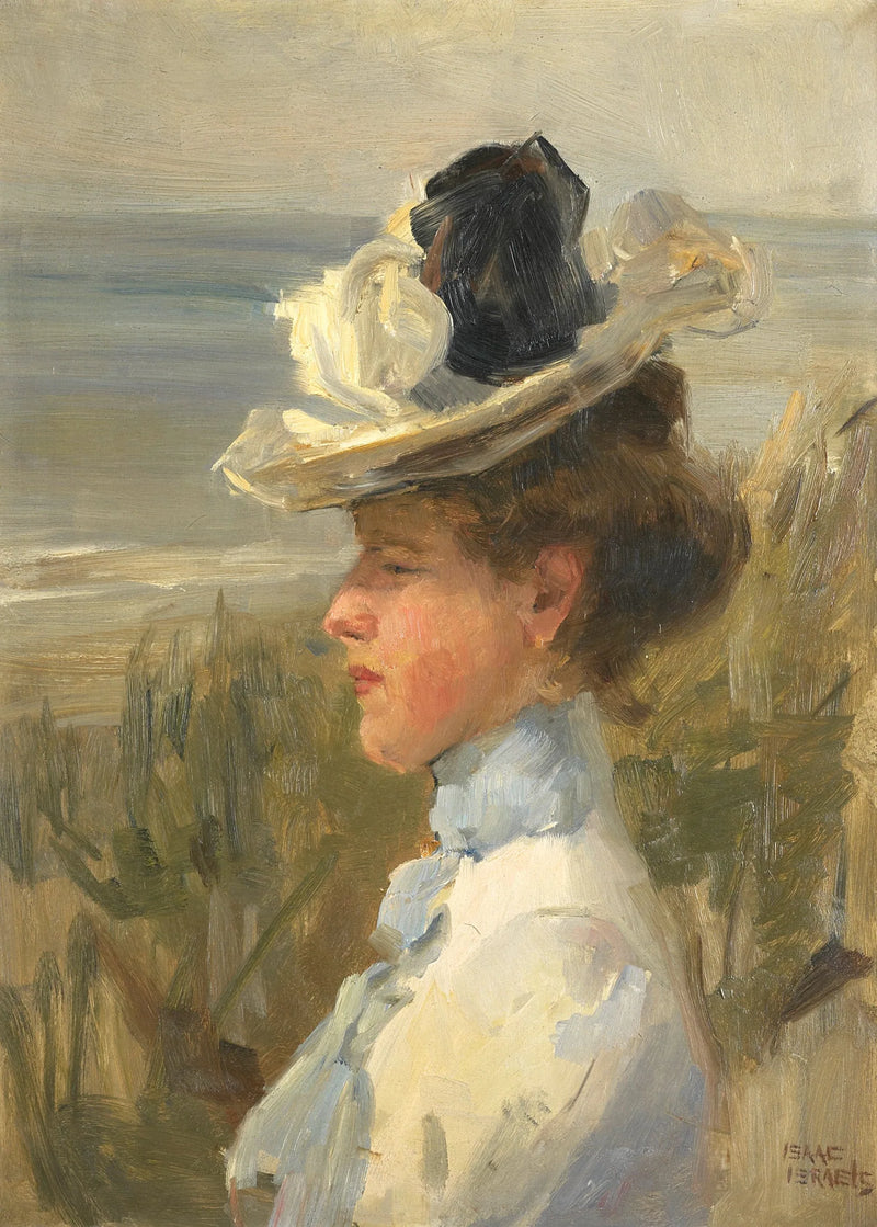 Una giovane donna che guarda il mare - Isaac Israel
