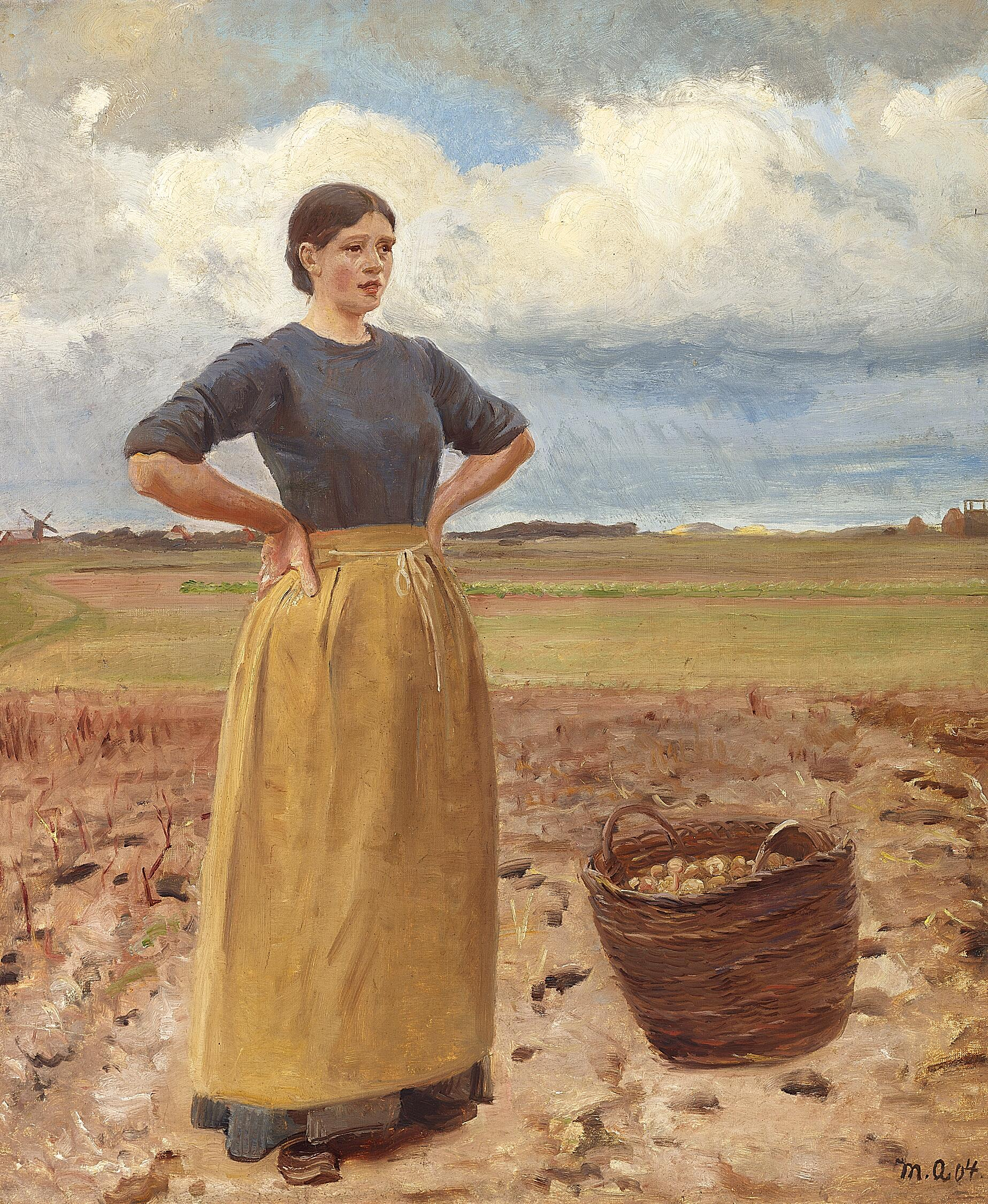 Une jeune femme. - Michael Peter Ancher image 1 copie de tableau peinte à la main
