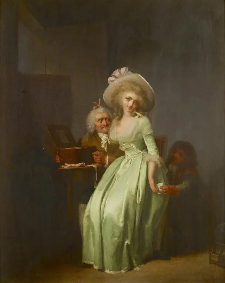 Una giovane donna che si prende gioco di un vecchio ammiratore - Louis-Léopold Boilly