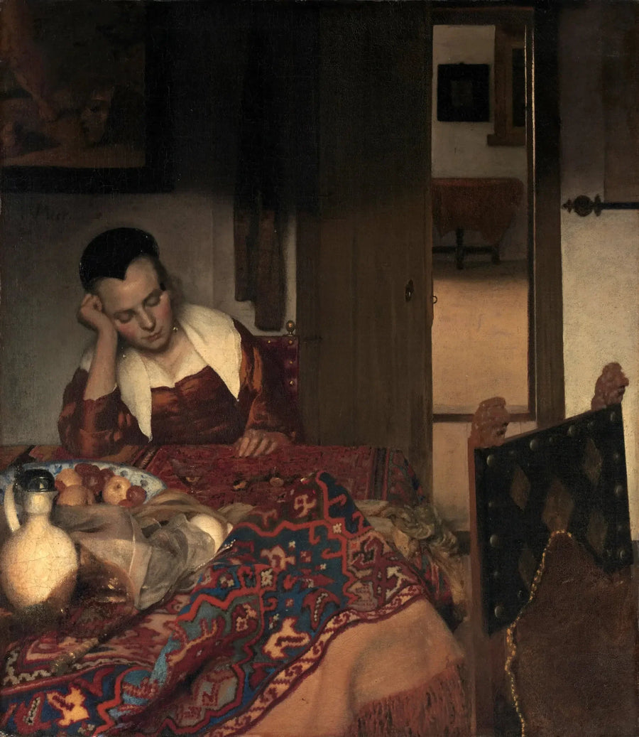 Una giovane ragazza assopita - Johannes Vermeer