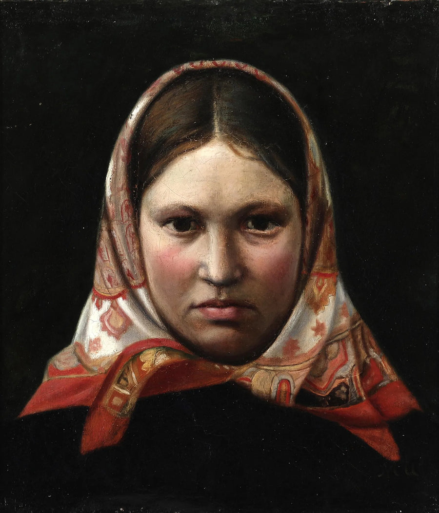 Una ragazza con il velo. - Michael Peter Ancher