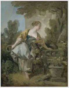 Una giovane ragazza in un parco - François Boucher